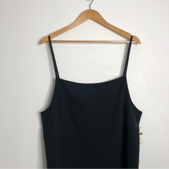 NWT Anthropologie Plus Knit Tank Square Neckline Black Women's 3x Dark Romantic - Picture 4 of 9